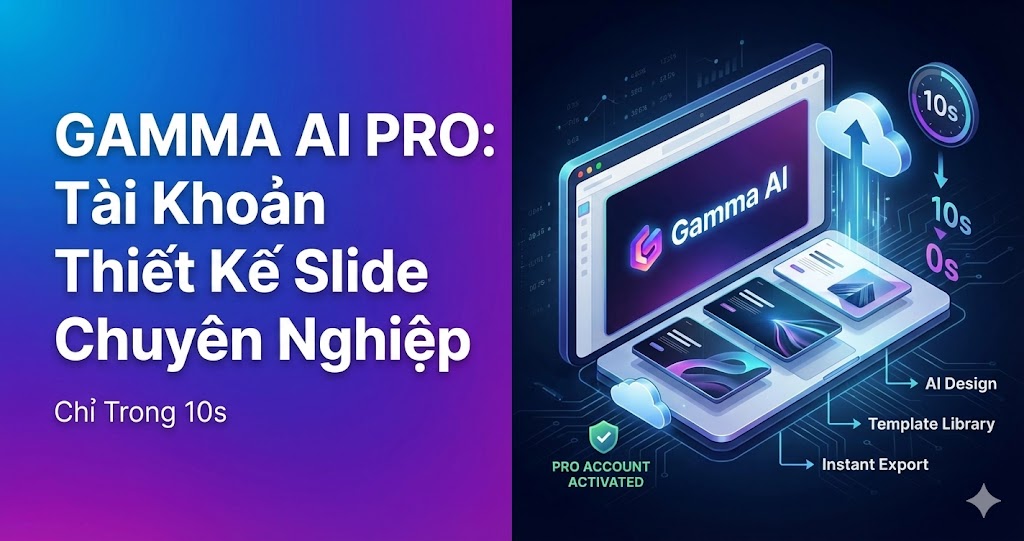 Gamma AI Pro: Tài Khoản Thiết Kế Slide Chuyên Nghiệp Chỉ Trong 10s